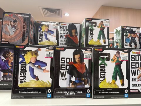 April 2026, Singapore: Bandai Spirits Dragon Ball Z Solid Edge Works figures featuring Androids 16, 17, and 18