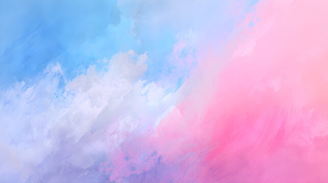 Abstract artistic background with soft brush strokes in blue and pink pastel colors