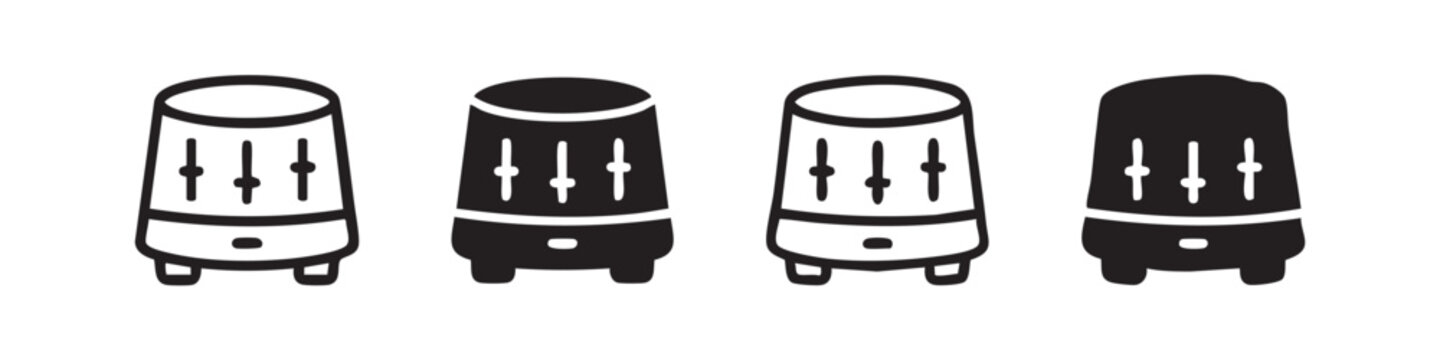 Appliance Controller Icon Set - Toaster Slider Settings UI Symbol