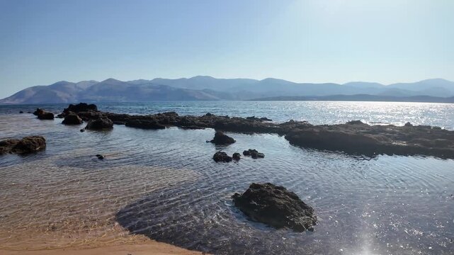 Amazing view of Lepeda Beach, Cephalonia, Ionian Islands, Greece