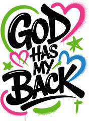 God Has My Back  svg,  Graffiti svg, Street art svg © Jane
