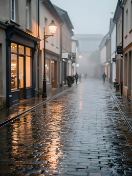 Rainy Street Scene