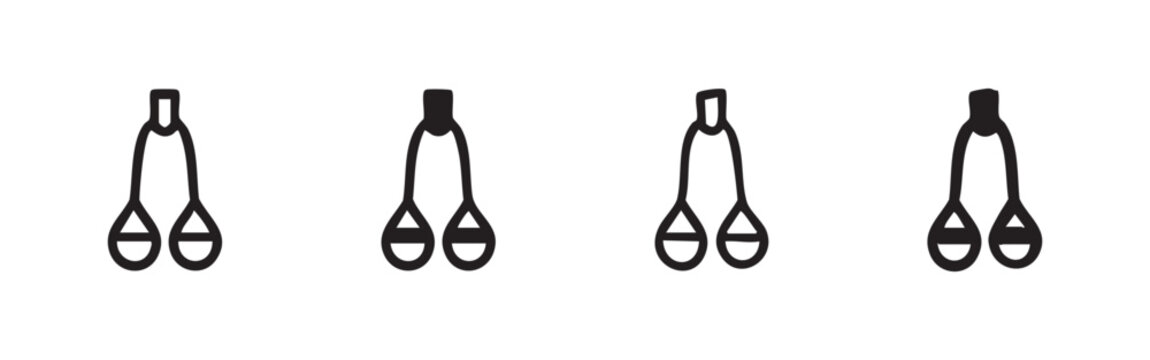 Gymnastic Rings Icon Set - Fitness, Exercise, and Workout Symbols