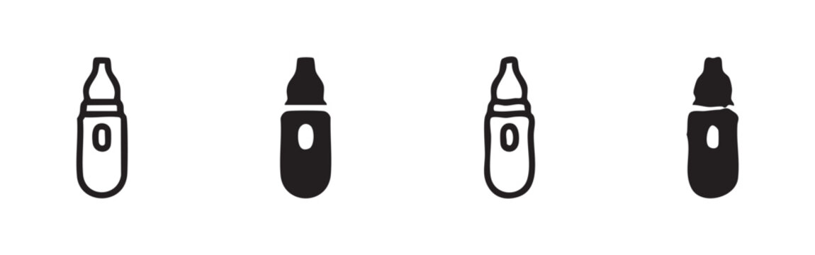 Vape Pen or E-cigarette Device Icon Set - Smoking Alternative Symbols