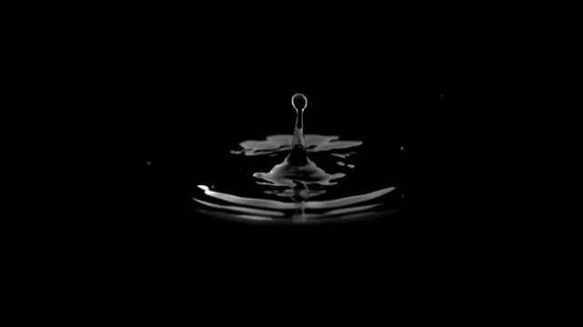 Realistic water effect on black background.