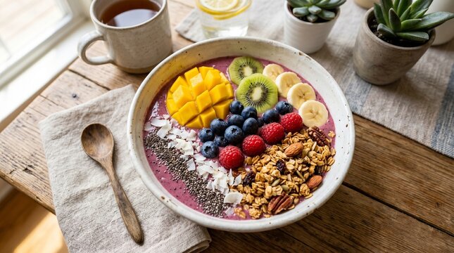 corn flakes with fruits