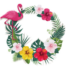 Tropical Summer Frame  Design.Vector stock  illustration © Ekler
