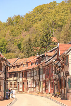 Romantisches Fachwerkst&auml;dtchen Stolberg (Harz), Blick in die Niedergasse