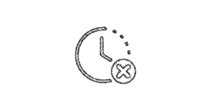 Sketch timeout icon animation - smooth progressive reveal