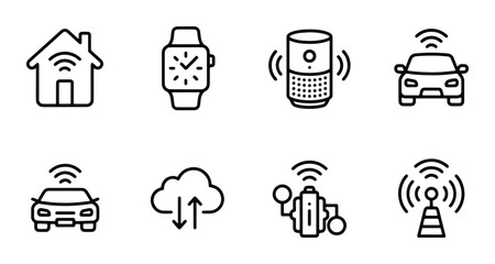 Smart Home & Connected Devices Vector Icons Set © Rubel