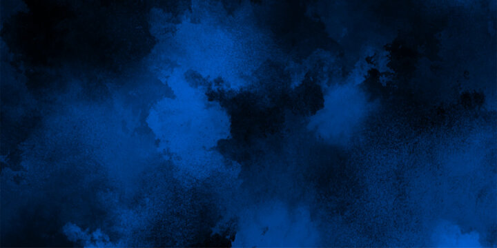 abstract cloud and vapor texture background. Black and blue smoke aquarelle smudge illustration smooth grungy smokey light pastel colors ink glow. blue color powder explosion	