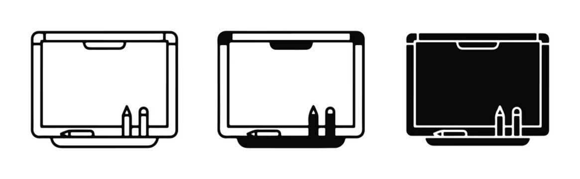 digital drawing tablet vector set on white background
