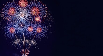 Fototapeta premium Spectacular independence day fireworks display a celebration of freedom and patriotism