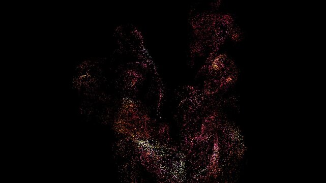 colorful dot in space motion video background.