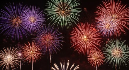 Fototapeta premium Spectacular independence day fireworks display a celebration of freedom and patriotism