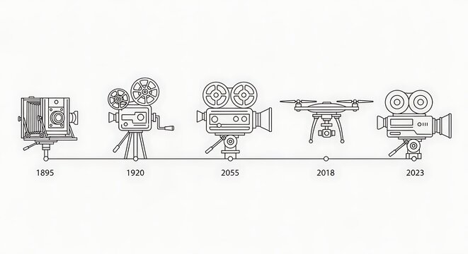 Evolution of film cameras timeline.