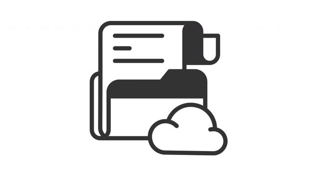 Animated cloud data icon