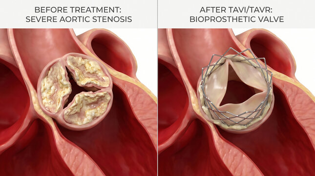 Aortic Stenosis vs Bioprosthetic Valve After TAVI TAVR