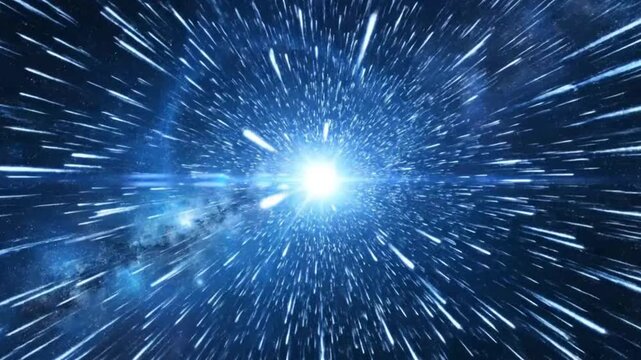 Cosmic explosion in space highlighting geometric patterns and contemporary art