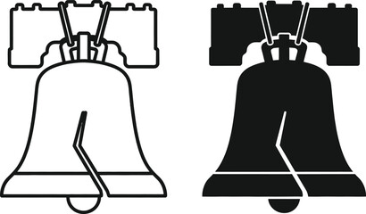 Liberty bell icon celebrating american independence day and freedom © MST HAFSA