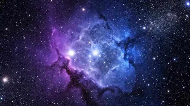 Cosmic nebula with stars emphasizing modern aesthetics and minimalist design