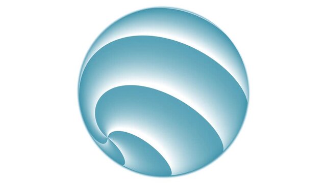 Artistic polygon sphere with white background. Minimal abstract globe animation.