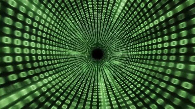 Digital binary tunnel perfect for IT presentations and tech marketing