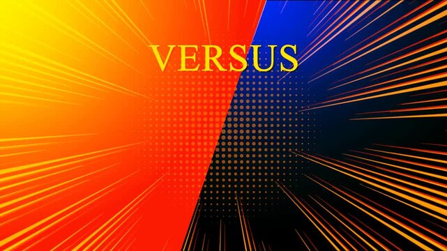 versus animation with comic style background