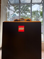 Naklejka premium April 2026, Singapore: LEGO car display