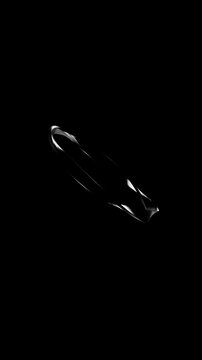 Glass toroid with chrome accents floating in a minimalist black space representing global connectivity and secure blockchain technology