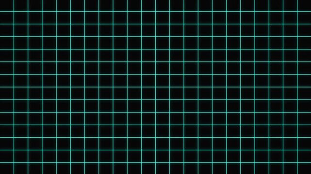 Intersecting blue lines on alpha channel background forming moving grid and digital graph display