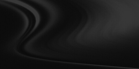 Fototapeta premium abstract black background with static fluid flow the surface of black satin or silk fabric