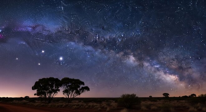 Milky Way Galaxy at Night Sky.