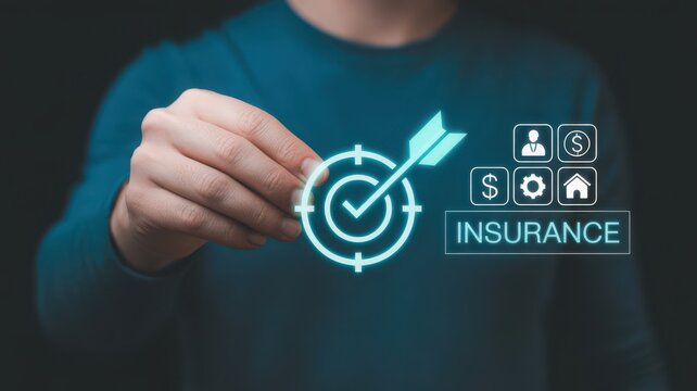 Business insurance protection shield icon set