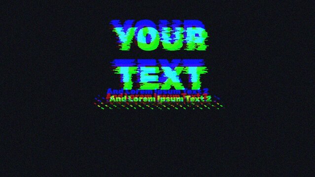 Dynamic Glitch Text Intro with Fast Distortion and Static End
