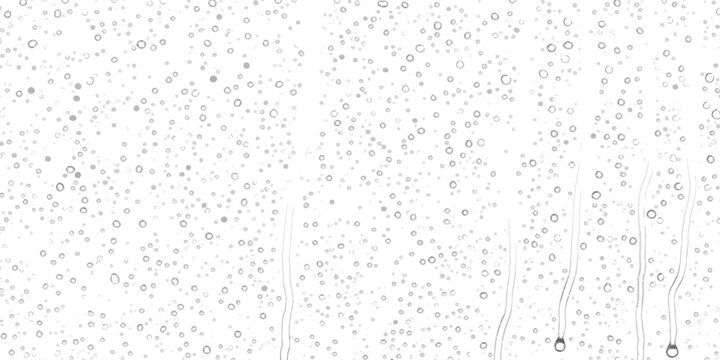 Abstract pattern of scattered small geometric shapes and tiny lines in black and gray