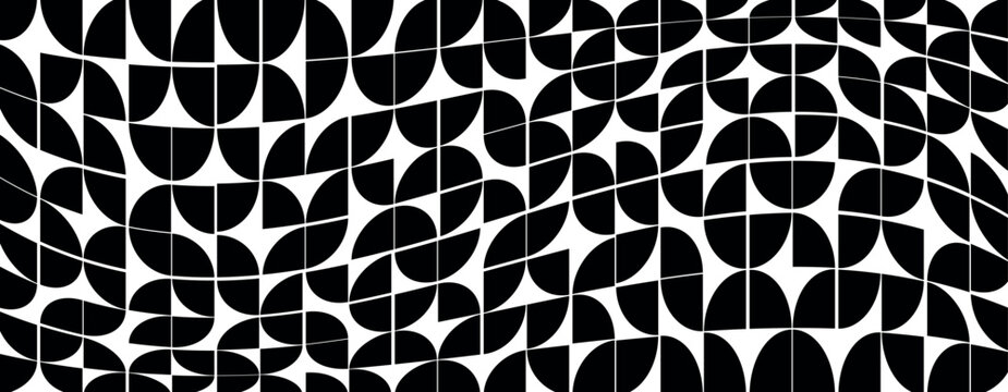 Distorted checkered pattern. Groovy retro hippie seamless pattern. Retro style psychedelic Trendy 70s style. Trippy checkerboard Vintage background. Distorted geometric pattern. Abstract monochrome.