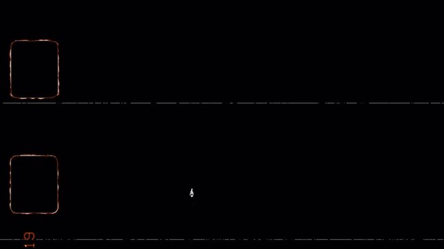 shaking 16mm film clutter on a black background. 4k video