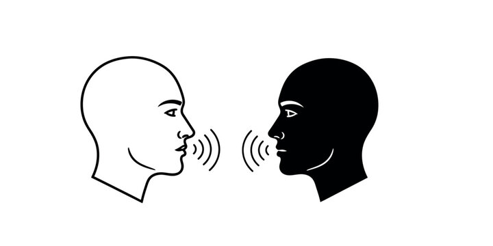 Communication contrast a visual representation of dialogue and perception