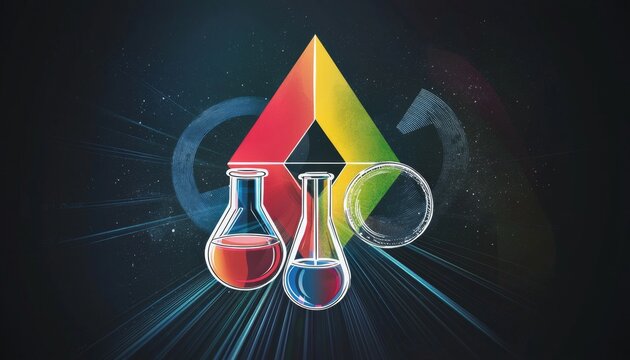 Engaging visual representation of scientific concepts for educational purposes.