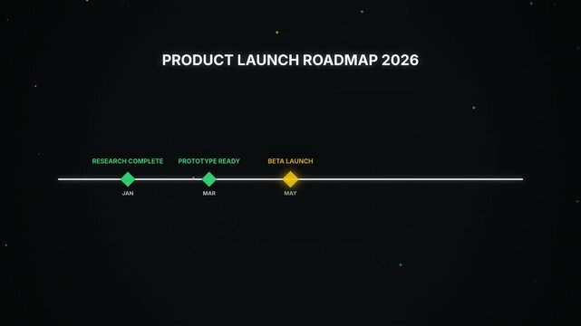 Digital Product Launch Timeline Infographic Animation