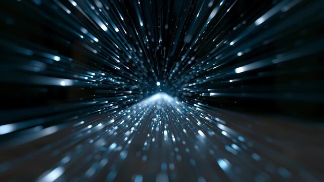 Illuminated Pathway: A mesmerizing display of light streaks, converging into a point, creating a sense of motion and the path of the future.