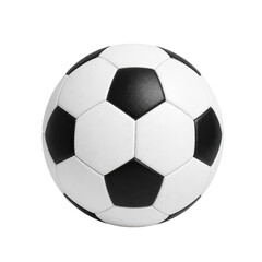 Fototapeta premium a black and white soccer ball or football isolated on white or transparent png