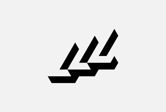Triple L Letter Logo, minimalist Triple L design logo inspiration, vector illustration