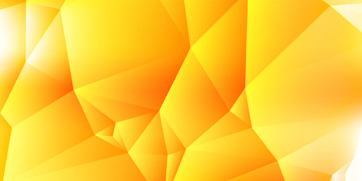 vibrant yellow and orange low-poly geometric background.
