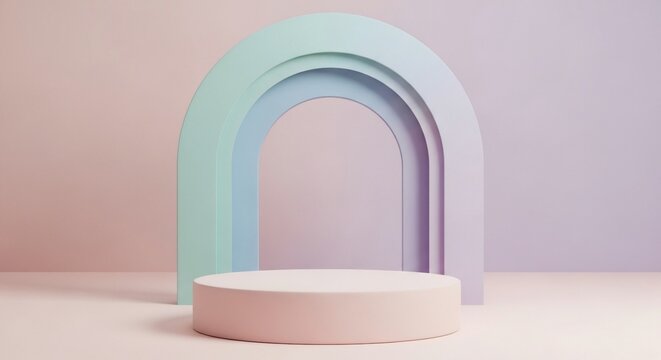 Abstract archway product display