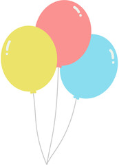 Balloon 풍선일러스트 그림 생일 데코 © 슬기 오