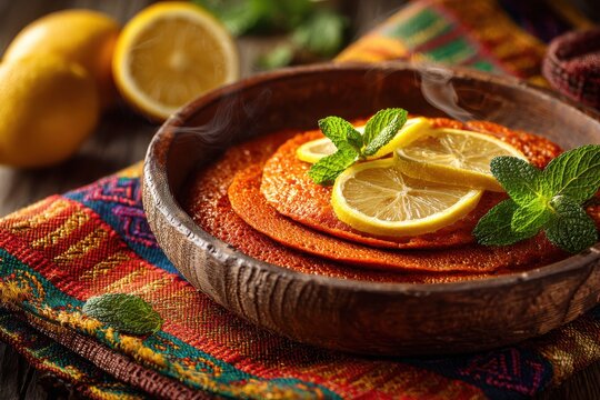 Hot Injera with Doro Wat