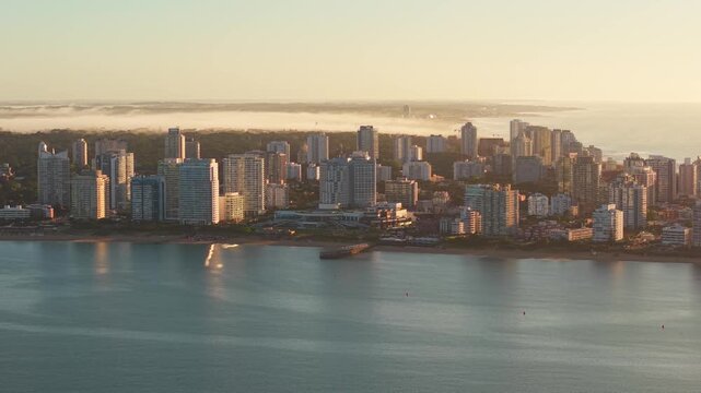 Sunrise view of Punta del Este Uruguay