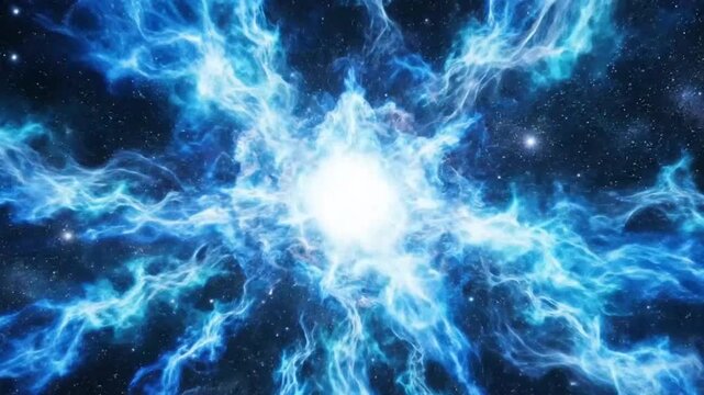 Cosmic explosion in space emphasizing natural beauty and pristine environments